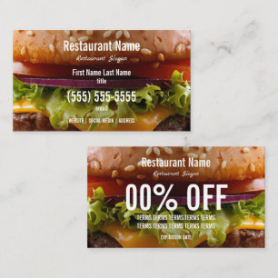Carte de visite Burger