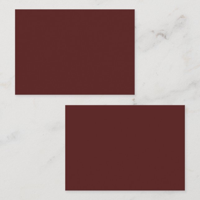 Carte De Visite Burgundy Deep Red Personnalisé (Devant / Derrière)