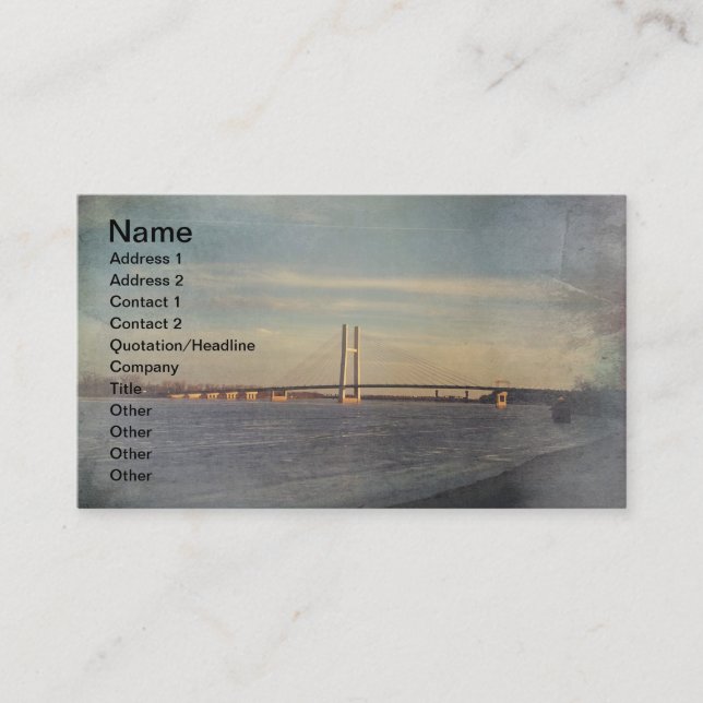 Carte De Visite Burlington Iowa Mississippi River En Hiver (Devant)