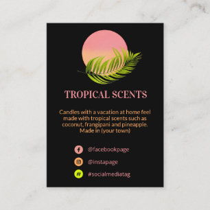 Carte De Visite Bus de ligne de produit moderne Tropical Black Neo