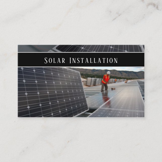 Carte De Visite Bus de service d'installation d'énergie solaire pr (Devant)