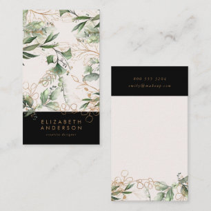 Carte De Visite Bus d'entreprise Premium Black Onyx Modern Eucalyp