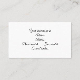 Carte De Visite Business card foot