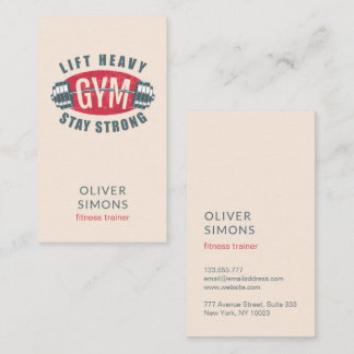 Carte De Visite Business Card for Fitness trainer