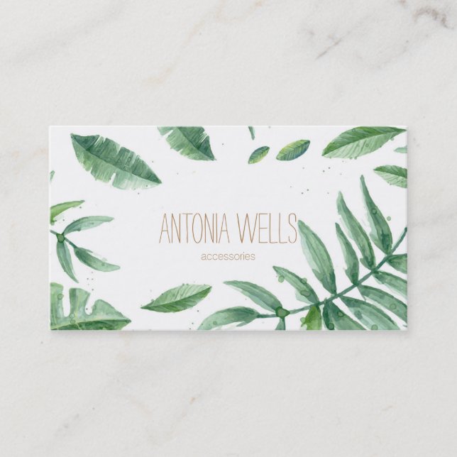 Carte De Visite Business card minimal tropical (Devant)