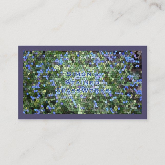 Carte De Visite Business Card, "Stained Glass" (Devant)