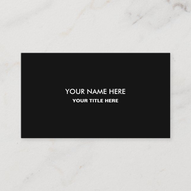 Carte De Visite Business Card with QR Code | Black Modern Design (Devant)