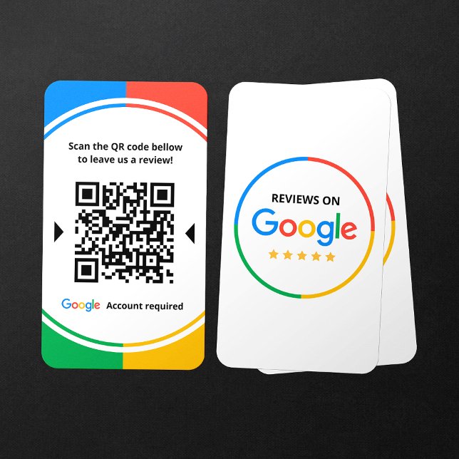Carte De Visite Business Review Link Google 5 Star Reviews QR Code (Créateur téléchargé)
