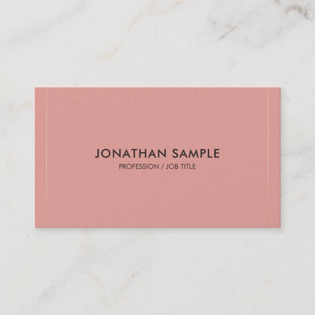 Carte De Visite Businessman Plain De Luxe élégant moderne à la (Devant)