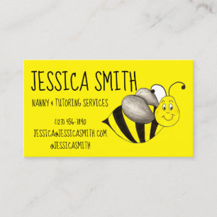 Carte De Visite Buzz de l'insecte du bourdon d'abeille jaune noir