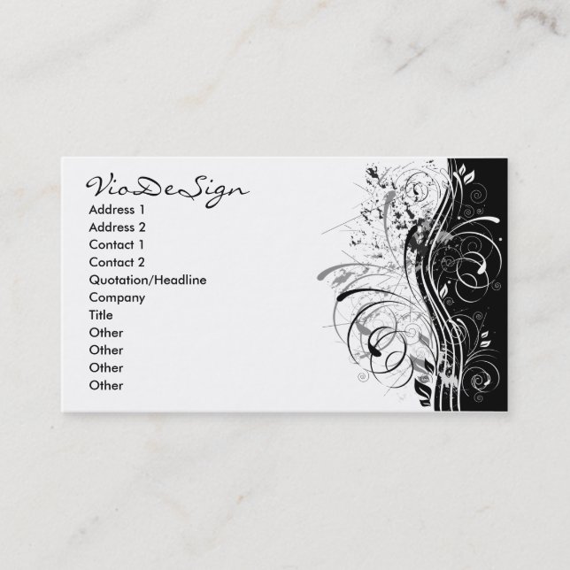 Carte De Visite BWgrunge (Devant)