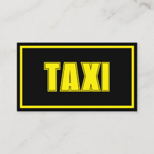 Carte De Visite Cabine de service de chauffeur de taxi à cadre jau
