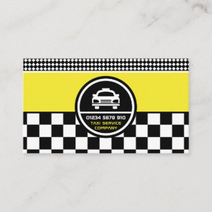 Carte De Visite Cabine de Taxi Blanc Circulé Logo, Tarifs
