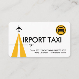 Carte De Visite Cabine de taxi de piste d'aéroport Lettre-A