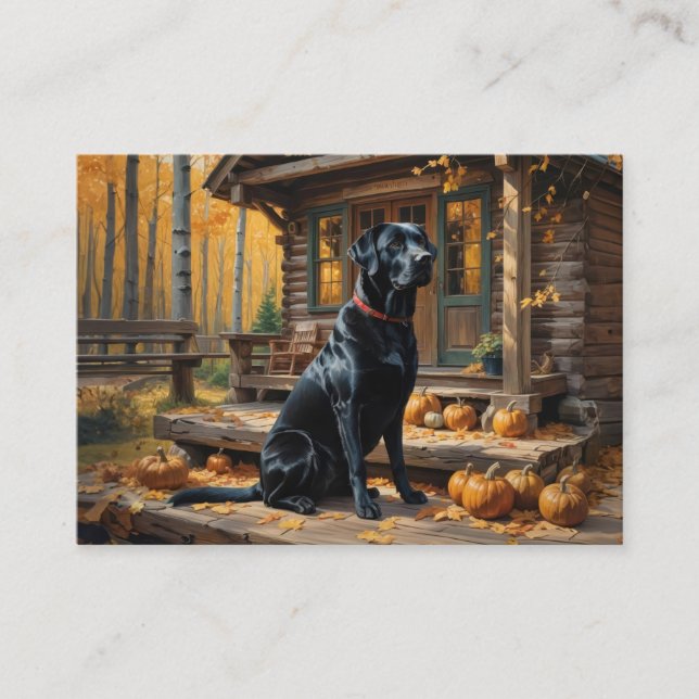Carte De Visite Cabine du journal de l'extracteur Black Labrador A (Devant)