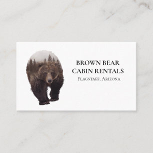 Carte De Visite Cabine Mountain Home Location de vacances Ours