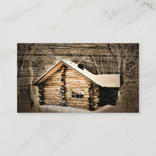 Carte De Visite Cabine Rustique En Bois Dans La Nature