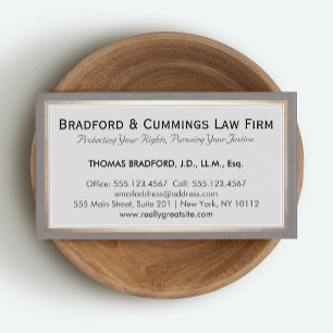 Carte De Visite Cabinet d'avocat traditionnel