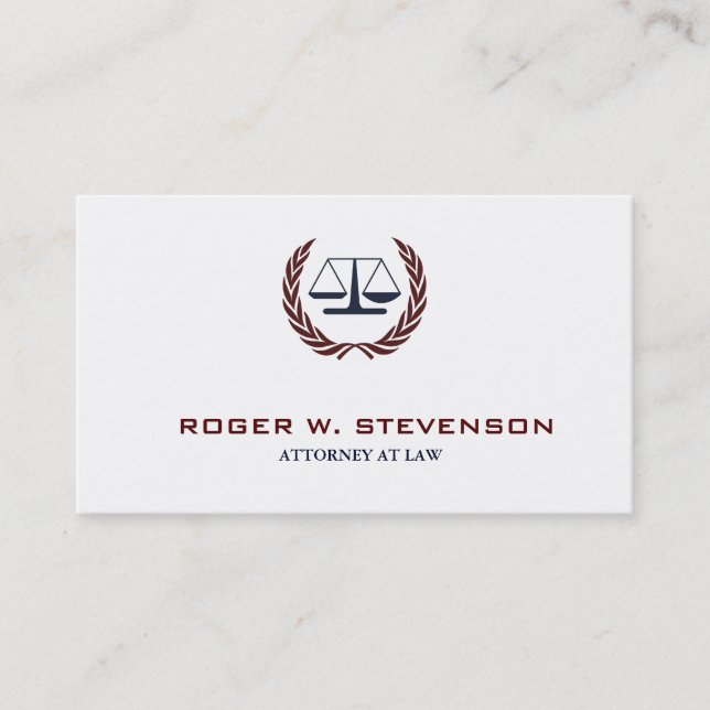 Carte De Visite Cabinet d'avocats simple et professionnel (Devant)
