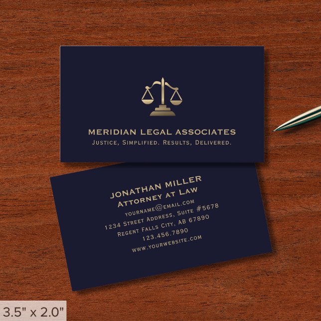 Carte De Visite Cabinet d'avocats simple minimal (Créateur téléchargé)