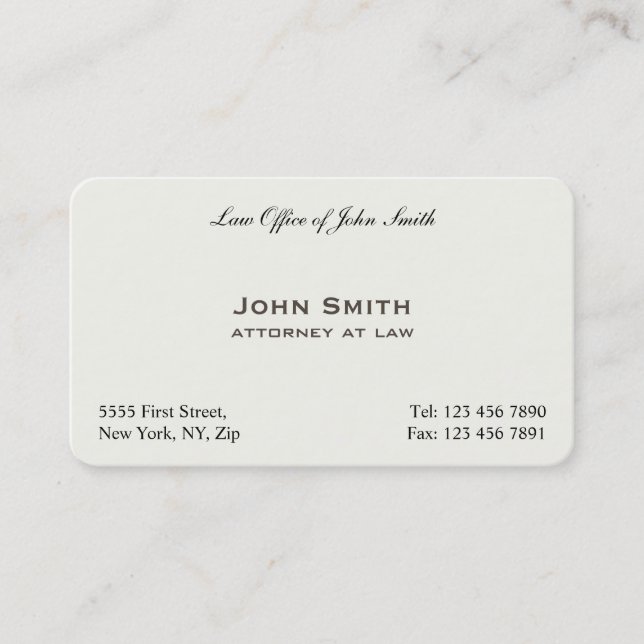 Carte De Visite Cabinet juridique élégant simple professionnel de (Devant)