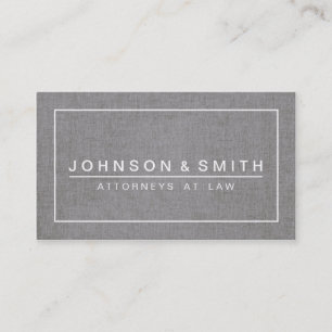 CARTE DE VISITE CABINET JURIDIQUE MODERNE DE TOILE GRIS DE