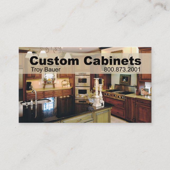 Carte De Visite Cabinets faits sur commande - charpentier, (Devant)