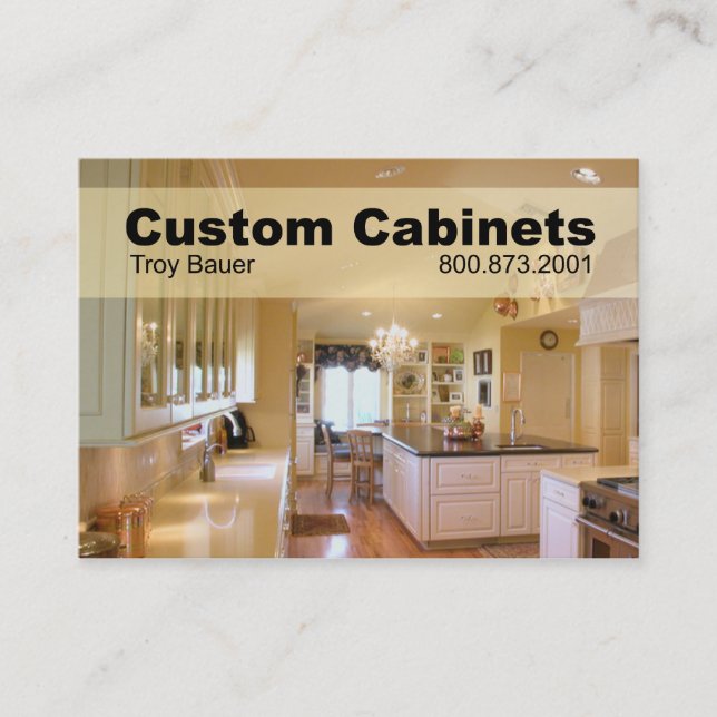 Carte De Visite Cabinets faits sur commande - charpentier, (Devant)