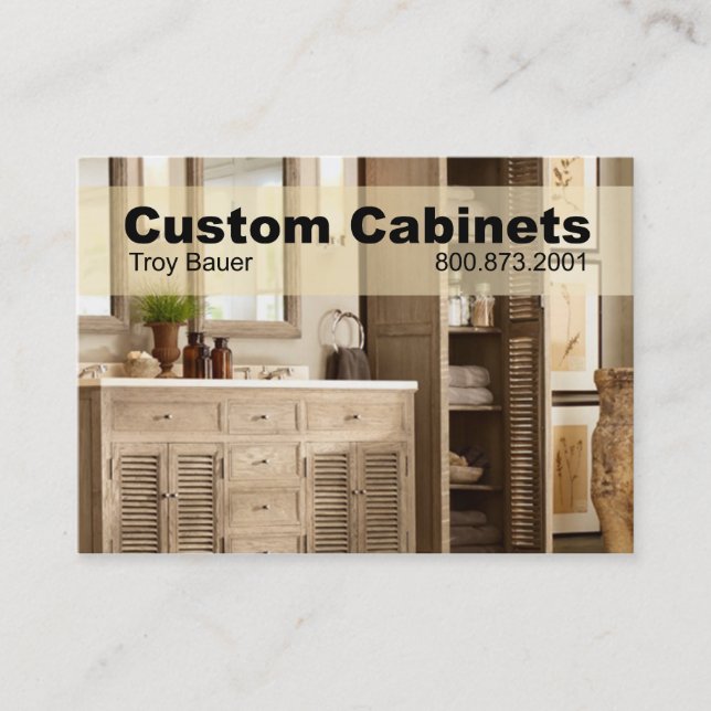 Carte De Visite Cabinets faits sur commande - charpentier, (Devant)