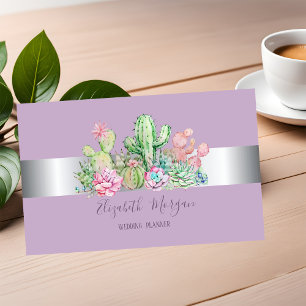 Carte De Visite Cactus Succulent Moderne Élégant Professionnel