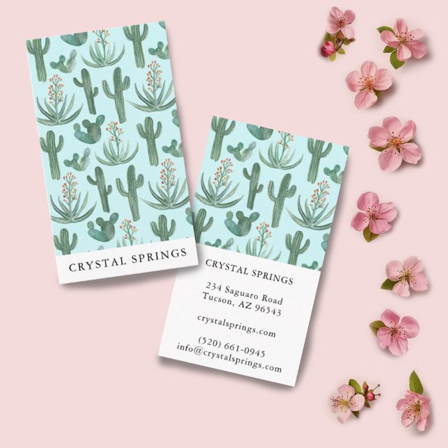 Carte De Visite Cactus Succulents Botanique Plantes Moderne Chic (Créateur téléchargé)