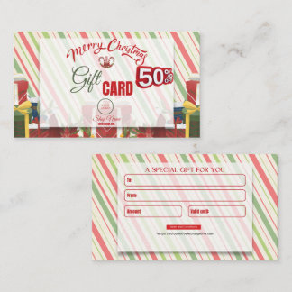 Carte de visite cadeau 50% de réduction