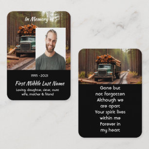 Carte De Visite Cadeau commémoratif pour conducteur de transport d