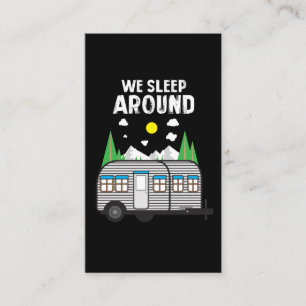 Carte De Visite Cadeau de camping - nous dormons autour du campeur