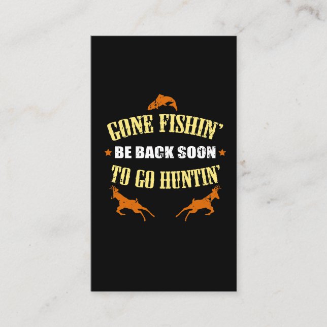 Carte De Visite Cadeau de chasse de pêche pour les chasseurs qui (Devant)
