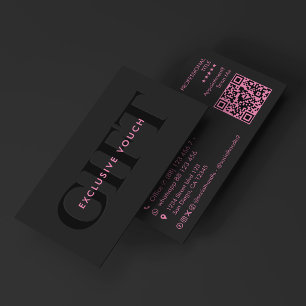 Carte De Visite Cadeau de récompense esthétique beauté rose noir