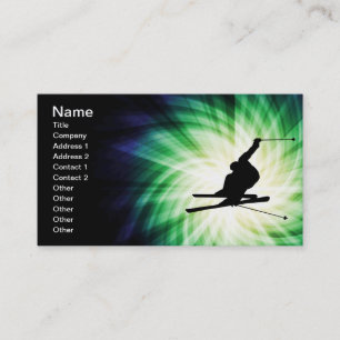 Carte De Visite Cadeau de ski de neige