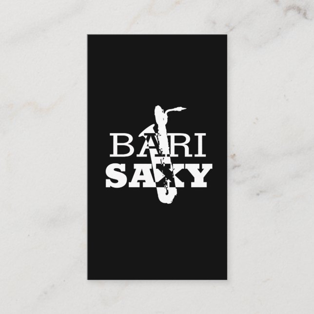 Carte De Visite Cadeau drôle de saxophone de baryton pour le (Devant)