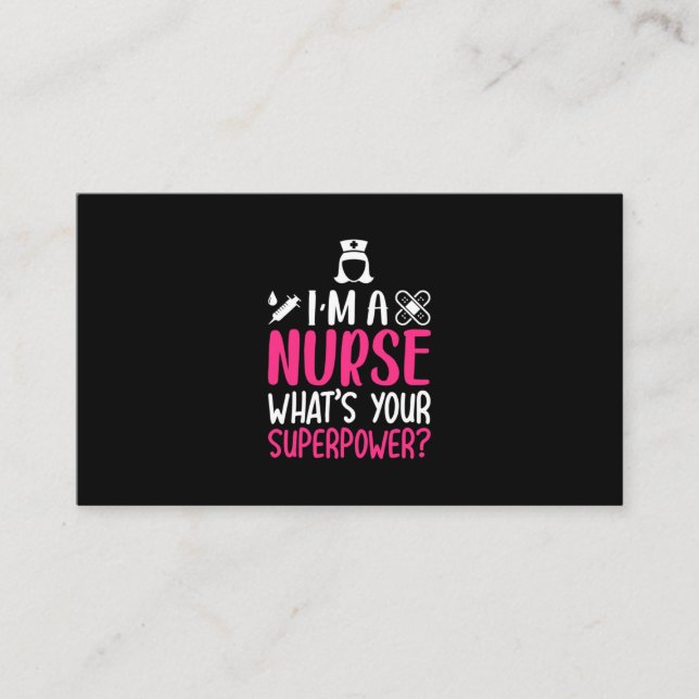 Carte De Visite Cadeau infirmière | Je Suis Une Infirmière Ce Que  (Devant)