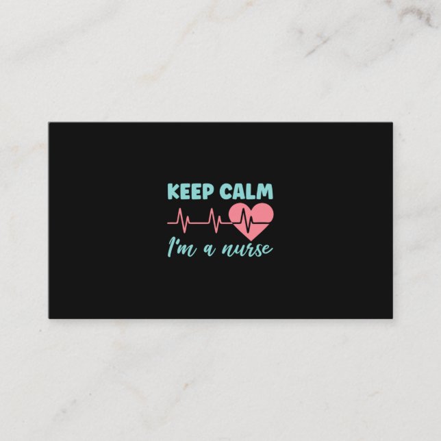 Carte De Visite Cadeau infirmière | Restez Calme Je Suis Infirmièr (Devant)