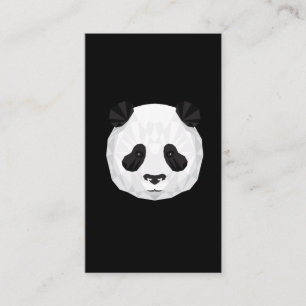 Carte De Visite Cadeau polygonal de panda pour le gardien du zoo