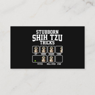 Carte De Visite Cadeau Shih Tzu |Amoureux des chiens de Tricks de 