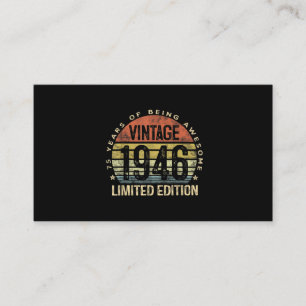 Carte De Visite Cadeaux de 75 ans Vintage 1946 Anniversaire