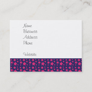 Carte De Visite Cadeaux Girly de profil sous convention astérisque