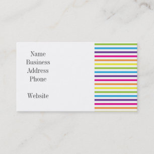Carte De Visite Cadeaux Motifs colorés Rainbow Stripes pour Ados
