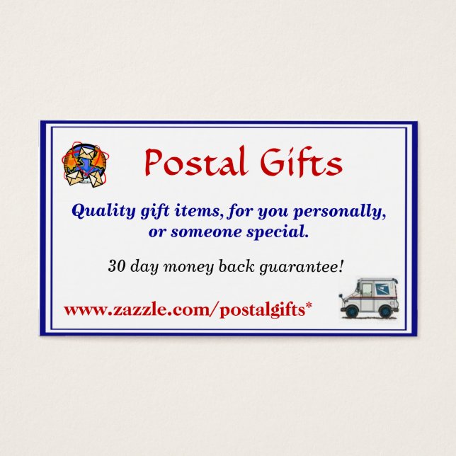Carte de visite Cadeaux postaux (Devant)