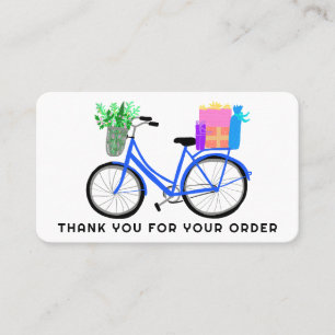 Carte De Visite Cadeaux Vélos Cute Merci de commande client Code Q
