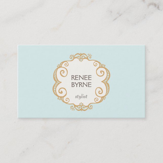 Carte De Visite Cadre à main mignonne Mode et beauté Turquoise (Devant)