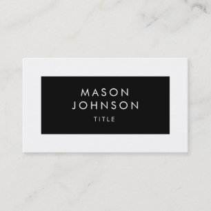 Carte De Visite Cadre blanc simple et professionnel
