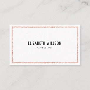 Carte De Visite Cadre chic tendance Rose simple Parties scintillan